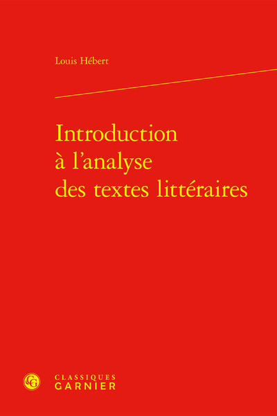 Introduction à l'analyse des textes littéraires