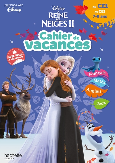 Disney - La Reine Des Neiges - Du Ce1 Au Ce2 - Cahier De Vacances 2024