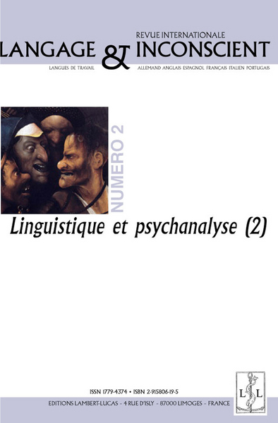 Langage Et Inconscient N2, Linguistique Et Psychanalyse (2)