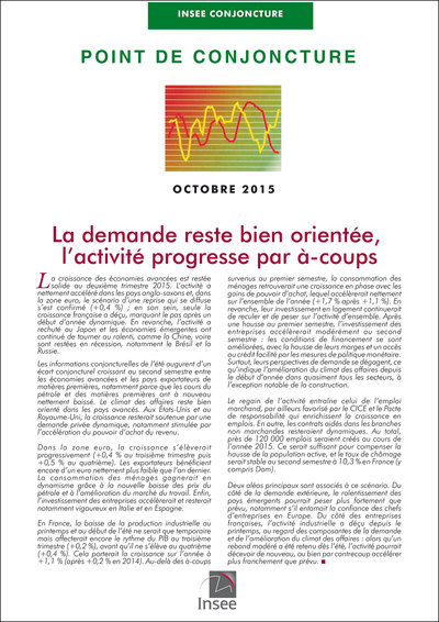 Point de conjoncture - octobre 2015 - Insee