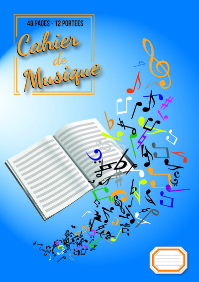 Cahier de musique 12 portées