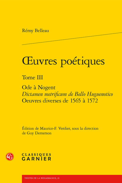 Oeuvres poétiques - Volume 3