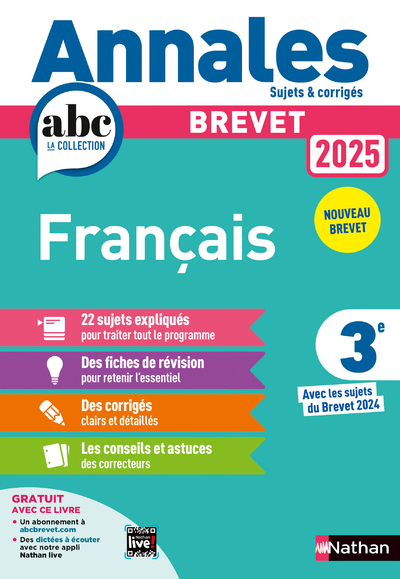 Annales Brevet Français 2025 - Corrigé