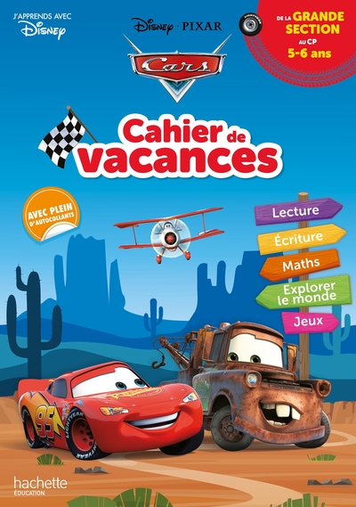 Disney - Cars - De la Grande Section au CP - Cahier de vacances 2024 - Sylvie Baux