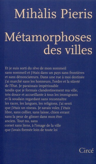 Métamorphoses des villes - Mihàlis PIERIS