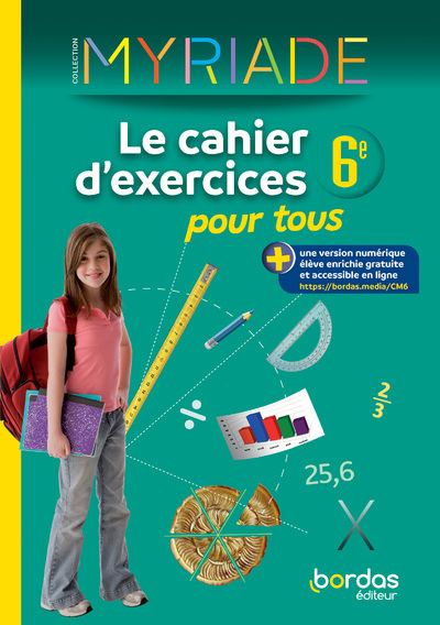 Myriade Maths 6e 2022 Cahier d'exercices pour tous