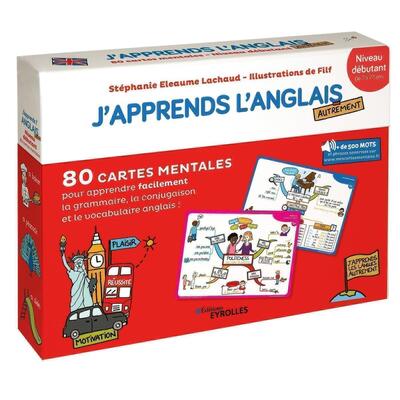 J'apprends l'anglais autrement. Niveau débutant. 80 cartes mentales pour apprendre facilement le v - Stéphanie Eleaume-Lachaud