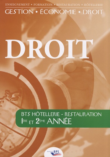 Droit Bts Hotellerie - Restauration 1Ere Et 2Eme Annee