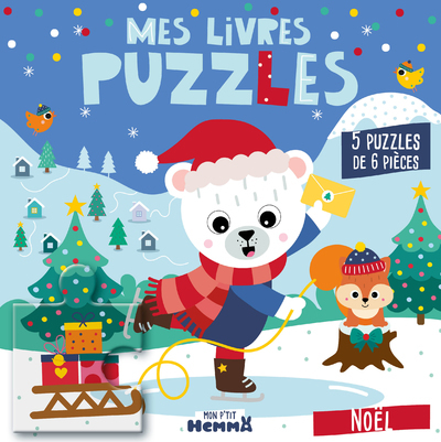 Mon P'Tit Hemma - Mes Livres Puzzles - Noël - 5 Puzzles De 6 Pièces