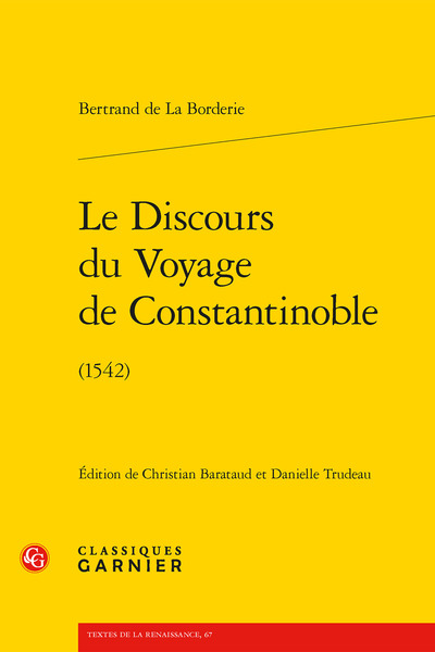 Le Discours du Voyage de Constantinoble