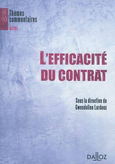 L'efficacité du contrat