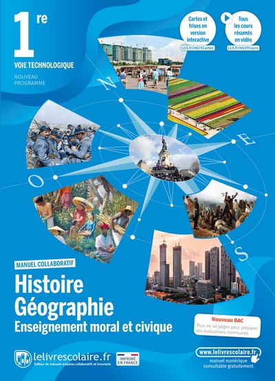 Histoire-géographie, enseignement moral et civique, 1re, voie technologique