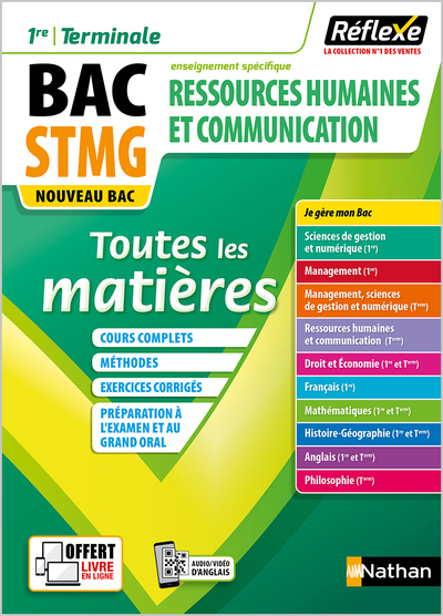 Ressources Humaines Et Communication - 1Ère/Term Stmg (Toutes Les Matières - Réflexe N°2) 2020 - Tome 2