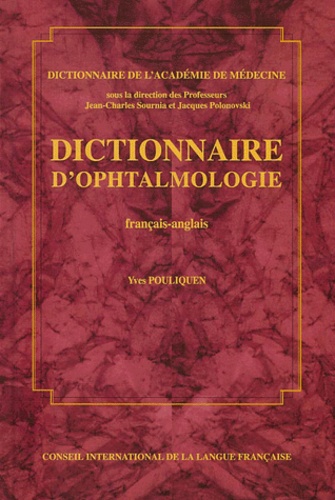 Dictionnaire d'ophtalmologie