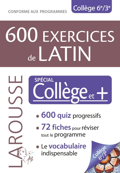 600 exercices de latin, spécial collège - Collectif