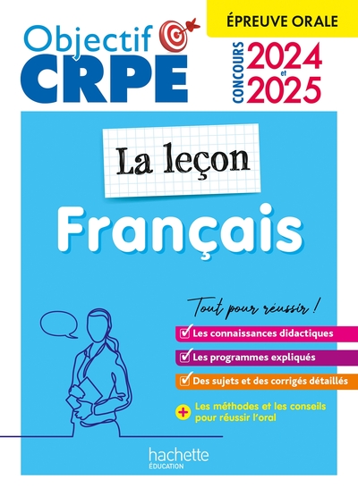 Objectif CRPE 2025 - Français - La leçon - épreuve orale d'admission