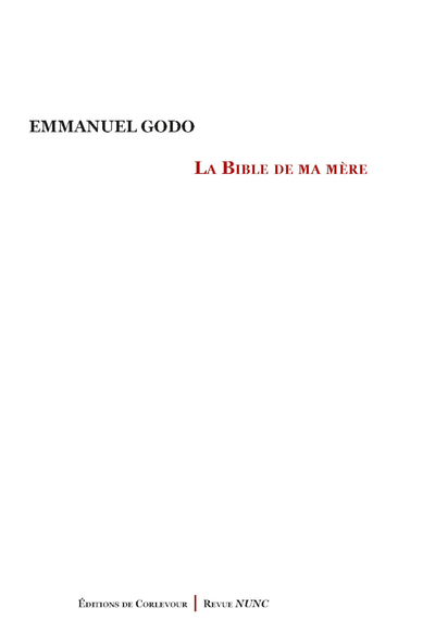 La Bible De Ma Mère - Emmanuel Godo