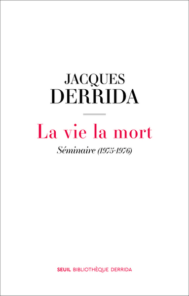 Séminaire / Jacques Derrida Volume 1975