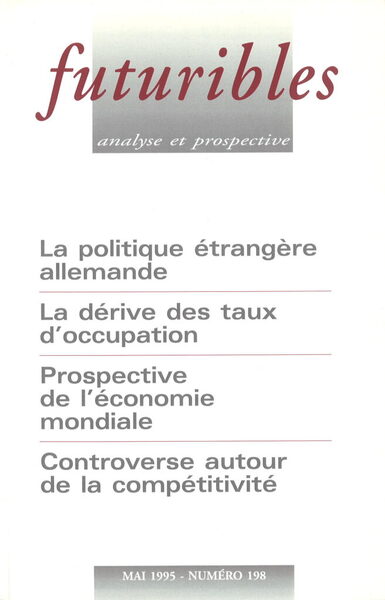 Futuribles 198, mai 1995. La politique étrangère allemande