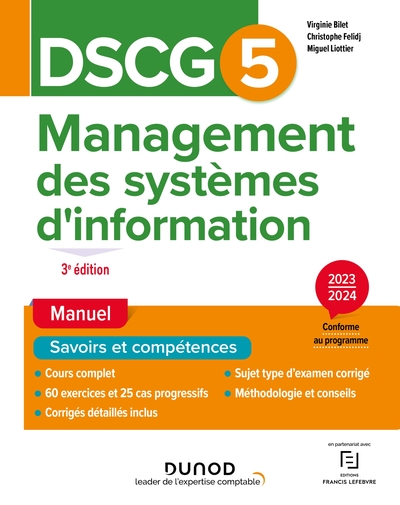 DSCG 5 - Management des systèmes d'information - Manuel - 3e éd. - Christophe Felidj