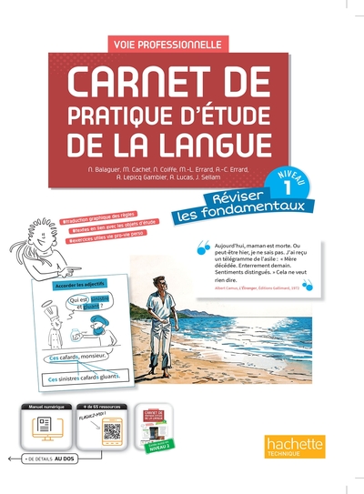 Carnet De Pratique D'Étude De La Langue Voie Professionnelle Niveau 1 - Livre Élève - Éd. 2023 - Nicolas Coiffe, Marie-Lys Errard, Jason Sellam, Alexandre Lepicq Gambier, Alexis Lucas, Marina Cachet, Nathalie Balaguer, Anne-Claire Errard