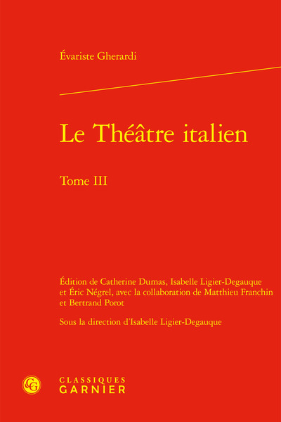 Le théatre italien - Volume 3