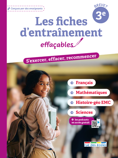 Les Fiches d'entraînement effaçables 3e - Brevet - Collectif