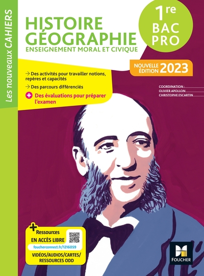 Les Nouveaux Cahiers - HISTOIRE-GEOGRAPHIE-EMC 1re Bac Pro - Ed. 2023- Livre élève