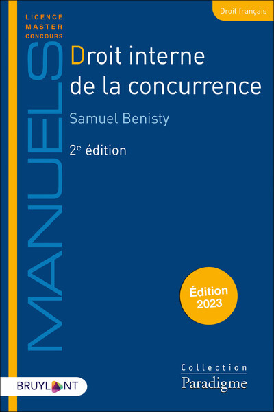 Manuel de droit interne de la concurrence