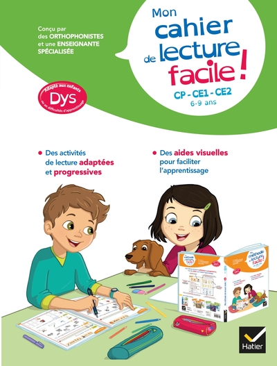 Mon cahier de lecture facile ! adapté aux enfants DYS ou en difficulté d'apprentissage CP-CE1-CE2