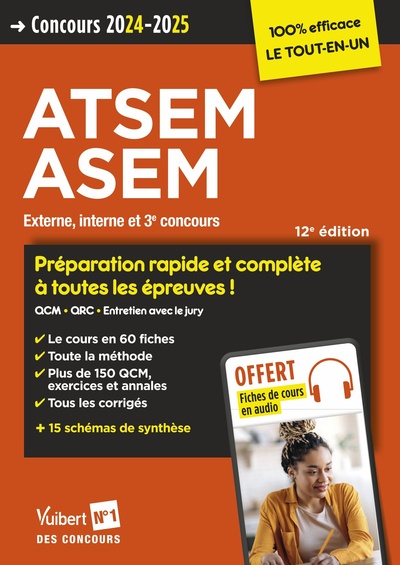 Concours ATSEM et ASEM - Catégorie C - Préparation rapide et complète à toutes les épreuves - Tout le cours en audio - Élodie Laplace