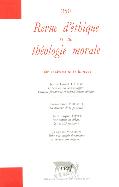 Revue d'éthique et de théologie morale 250 - Collectif Retm