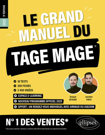 Le Grand Manuel du TAGE MAGE – N°1 DES VENTES