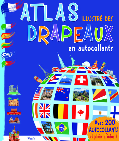 Atlas illustré des drapeaux en autocollants