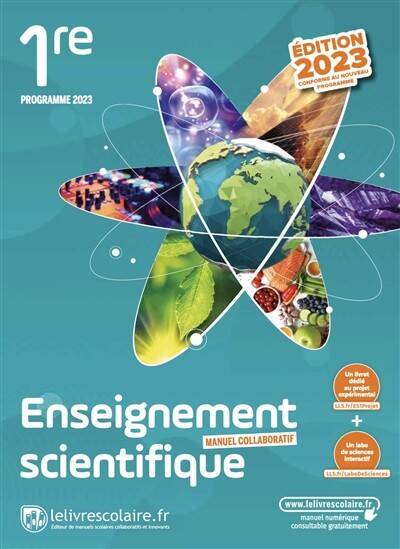 Enseignement scientifique 1re - Manuel, édition 2023