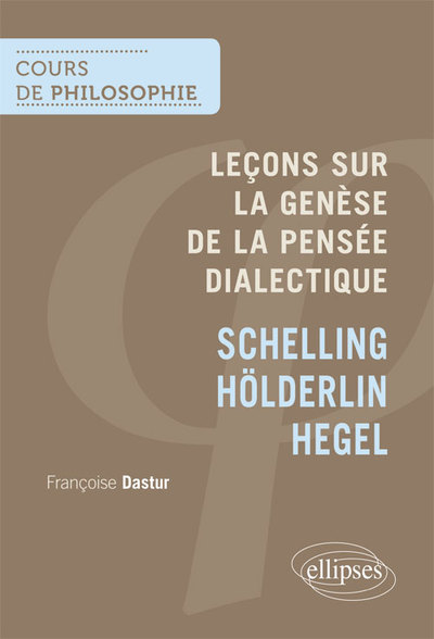 Leçons sur la Genèse de la pensée dialectique, Schelling Hölderlin, Hegel - Françoise Dastur