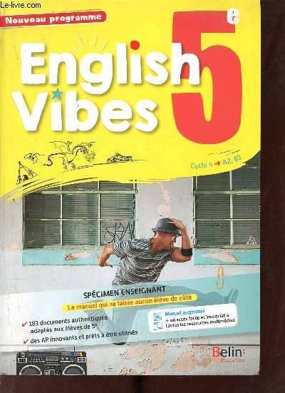 English Vibes, Manuel D'Anglais Lv1 5È Livre De L'Élève