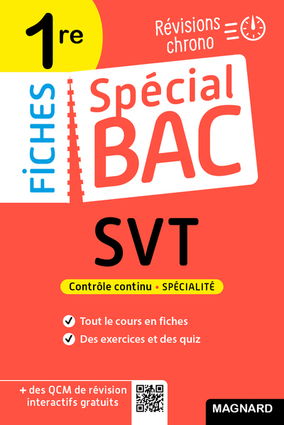 Spécial Bac Fiches SVT 1re Bac 2025