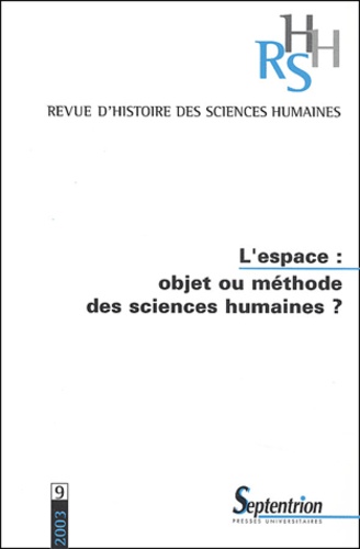 Revue d'histoire des sciences humaines N° 9/2003 Volume 9