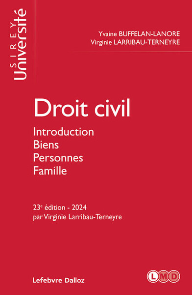 Droit Civil 23ed 2024 - Introduction, Biens, Personnes, Famille