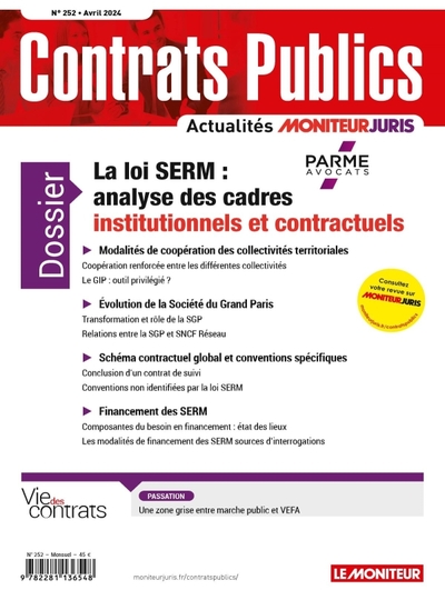 Contrats publics N° 252, avril 2024 Volume 2024