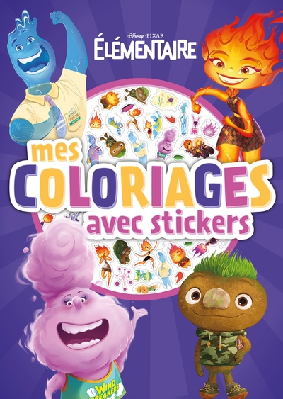 ELEMENTAIRE - Mes Coloriages avec stickers - Disney Pixar