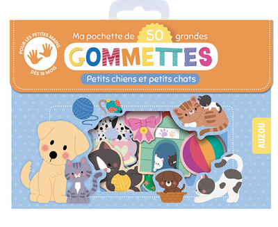 Ma pochette de 50 grandes gommettes - petits chiens et petits chats - Kim Sejung, KIM SEJUNG