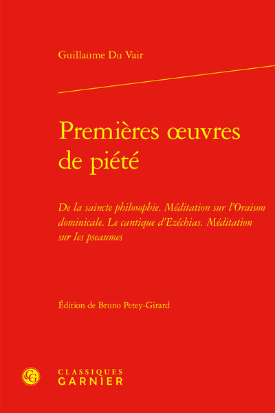 Premières oeuvres de piété