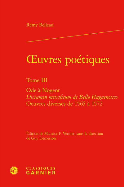 Oeuvres poétiques - Volume 3