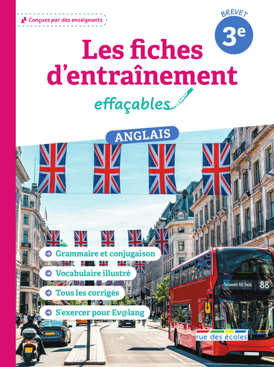 Les fiches d'entraînement effaçables anglais 3e