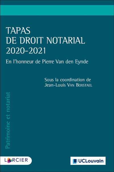 Tapas de droit notarial 2020-2021 - Van Boxstael J-L.