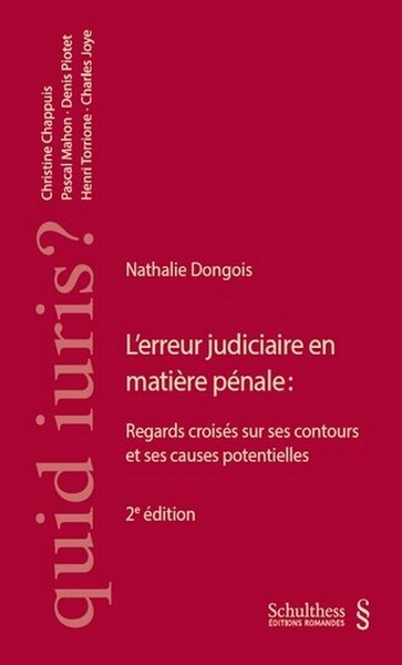 L'erreur judiciaire en matière pénale