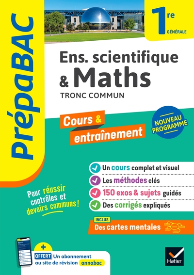 Prépabac - Maths & enseignement scientifique (tronc commun) 1re générale - Alain Le Grand