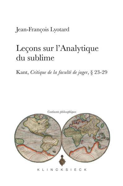 Leçons sur l'Analytique du sublime